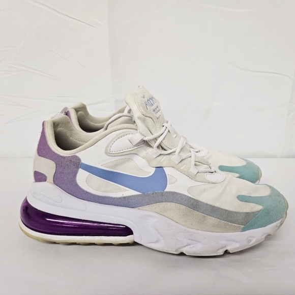 Nike Air Max 270 React Sneakers - White, Blue, Purple - Picture 7 of 12